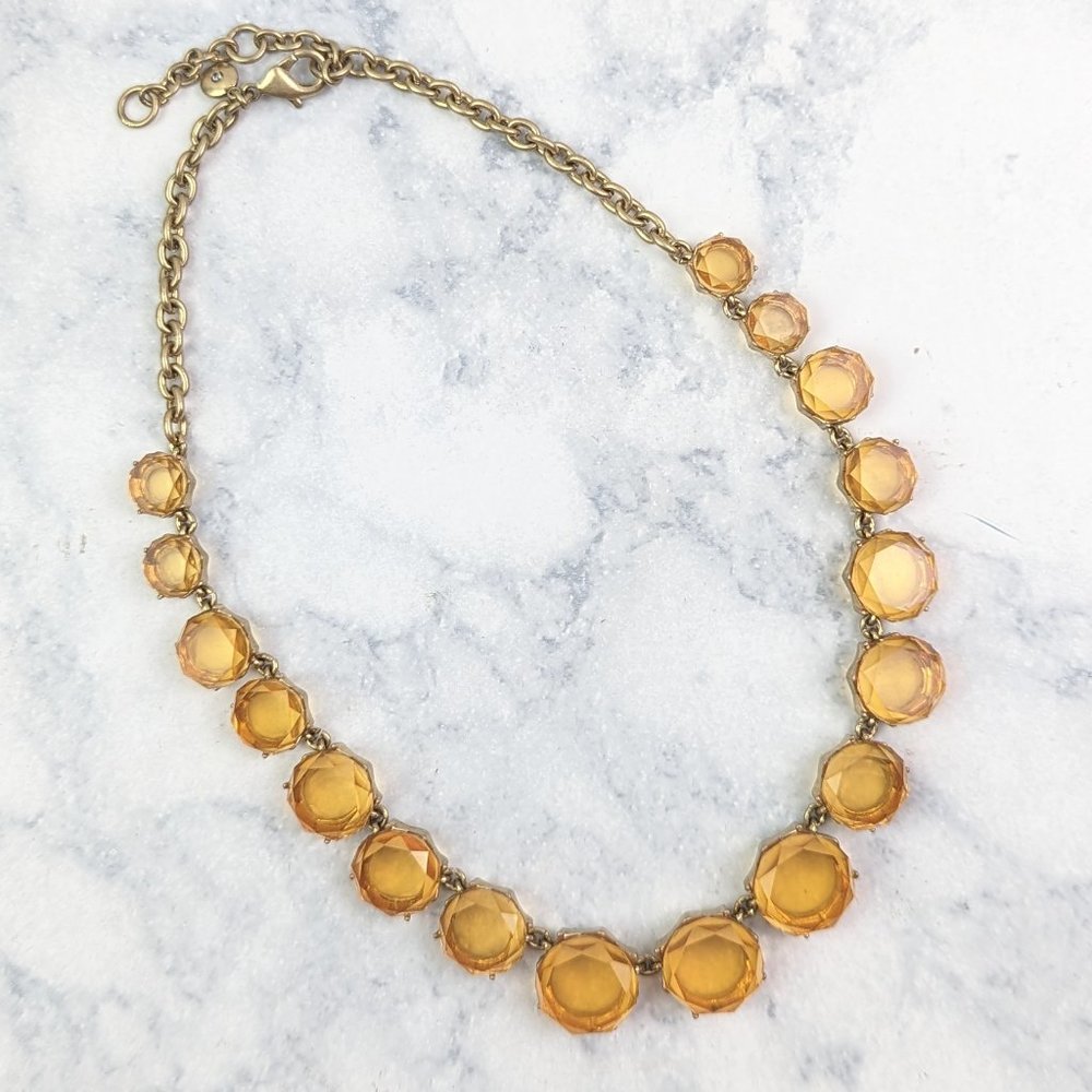J. Crew Amber Jeweled Choker Necklace Size OS